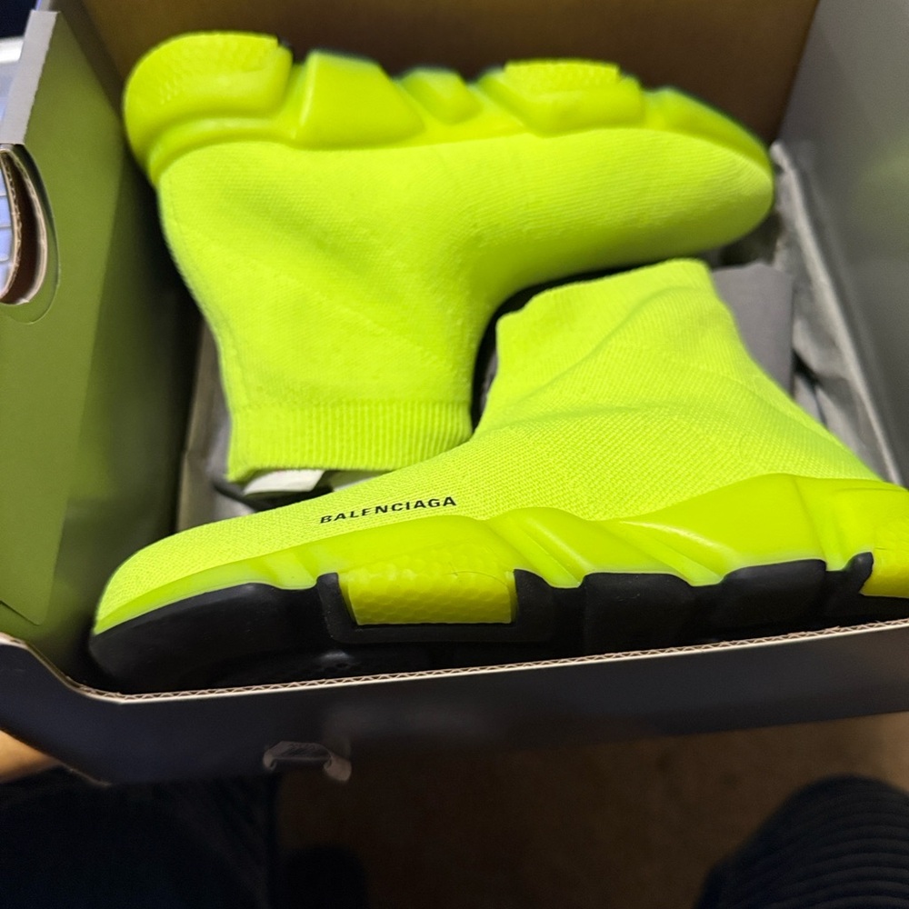 Balenciaga Neon Yellow and Gray Sneakers